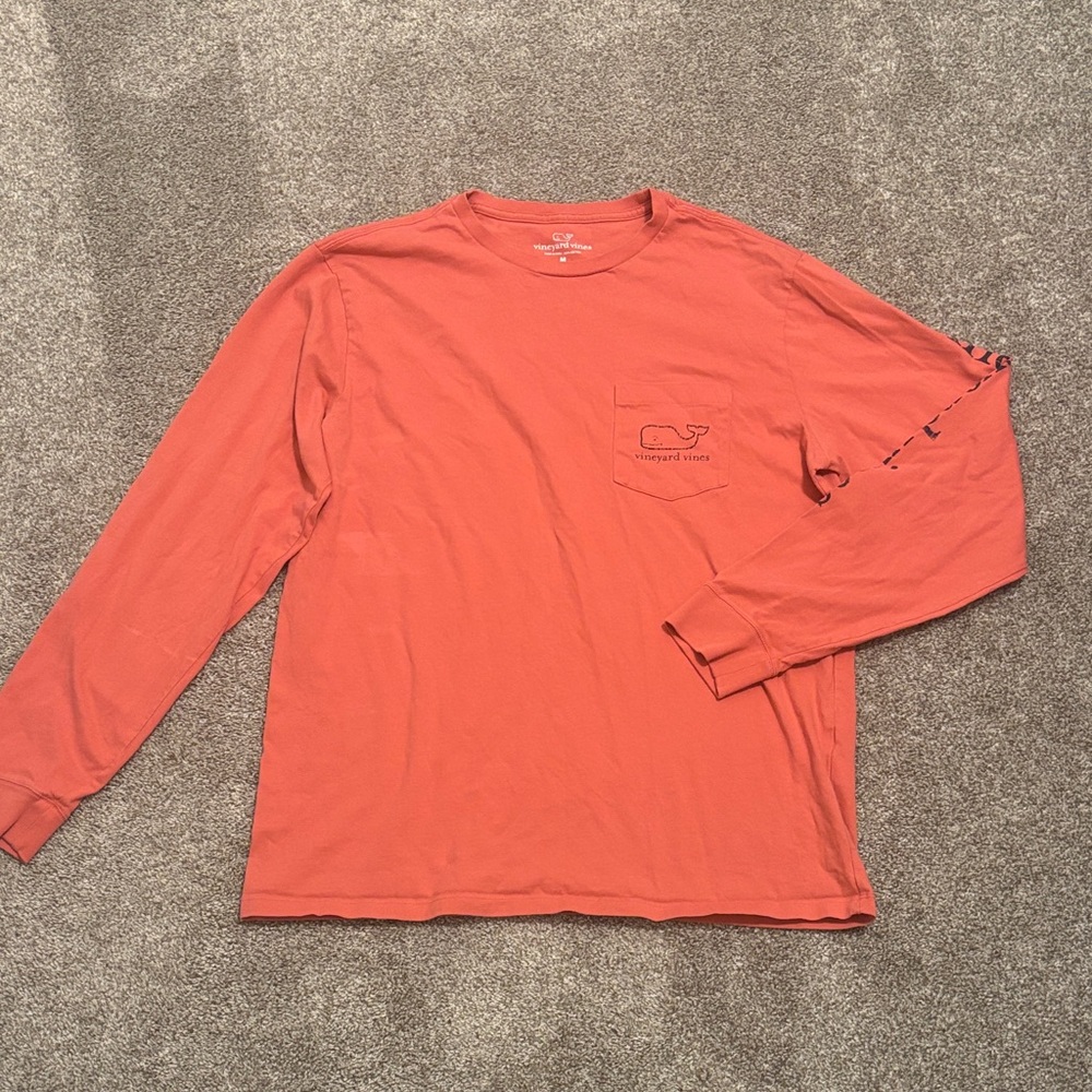 Vineyard Vines Men's Long Sleeve Tee - Coral